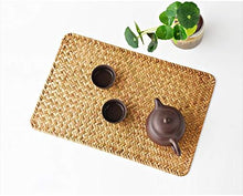 Load image into Gallery viewer, Rectangular Woven Placemats, Rattan Wicker Table Mats, 17" x 12", Natural Seagrass Place Mats Nature4uhome