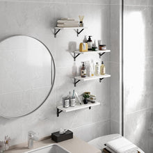 Load image into Gallery viewer, Floating Shelves, Set of 4, Walnut Brown, Multifunctional Wall-Mounted Shelves for Living Room