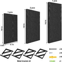 Load image into Gallery viewer, Floating Shelves, Set of 4, Walnut Brown, Multifunctional Wall-Mounted Shelves for Living Room