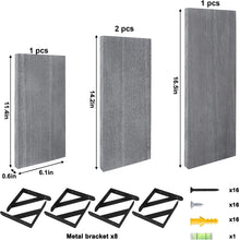 Load image into Gallery viewer, Floating Shelves, Set of 4, Walnut Brown, Multifunctional Wall-Mounted Shelves for Living Room