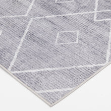 Load image into Gallery viewer, Better Homes & Gardens Diamond Machine Washable Area Rug, Gray, 5'x7' Nature4uhome