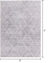 Load image into Gallery viewer, Better Homes & Gardens Diamond Machine Washable Area Rug, Gray, 5'x7' Nature4uhome