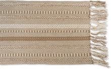 Load image into Gallery viewer, Hand Woven boho Stripe Table Runner Collection with Fringe Nature4uhome