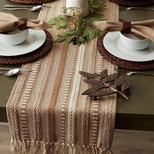 Load image into Gallery viewer, Hand Woven boho Stripe Table Runner Collection with Fringe Nature4uhome