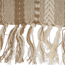 Load image into Gallery viewer, Hand Woven boho Stripe Table Runner Collection with Fringe Nature4uhome