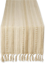 Load image into Gallery viewer, Hand Woven boho Stripe Table Runner Collection with Fringe Nature4uhome
