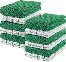 Load image into Gallery viewer, Kitchen Towels set 15 x 25 Inches, 100% Ring Spun Cotton Super Soft Tea Towels and Bar Towels Nature4uhome