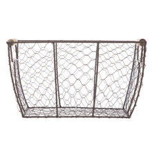 Load image into Gallery viewer, Mainstays Brown Chicken Wire Basket with Wood Handles Nature4uhome