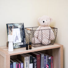 Load image into Gallery viewer, Mainstays Brown Chicken Wire Basket with Wood Handles Nature4uhome