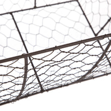 Load image into Gallery viewer, Mainstays Brown Chicken Wire Basket with Wood Handles Nature4uhome