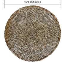 Load image into Gallery viewer, Nature4u 100% Jute Round Woven Braided PLACEMAT (Set of 6) Nature4uhome