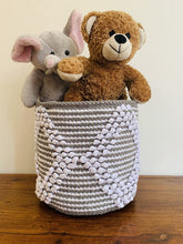 Load image into Gallery viewer, Nature4u Boho Hand Woven Plant Basket for Planters, Storage Organizer Basket , 8” x 8” (Grey) Nature4uhome