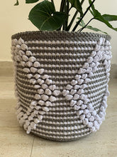Load image into Gallery viewer, Nature4u Boho Hand Woven Plant Basket for Planters, Storage Organizer Basket , 8” x 8” (Grey) Nature4uhome