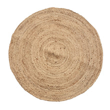 Load image into Gallery viewer, Nature4u Handwoven Jute Area Rug, Vintage Braided Reversible Rug, Eco Friendly (3 Feet Round) Nature4uhome
