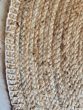 Load image into Gallery viewer, Nature4u Handwoven Jute Area Rug with Hand Embroidery Edge , Eco Friendly (3 Feet Round) Nature4uhome