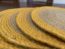 Load image into Gallery viewer, Nature4u Home 100% Jute Hand Braided Placemat Set of 4 Round Placemat Nature4uhome