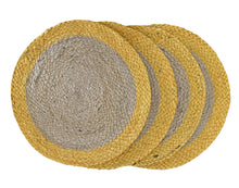 Load image into Gallery viewer, Nature4u Home 100% Jute Hand Braided Placemat Set of 4 Round Placemat Nature4uhome
