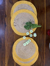 Load image into Gallery viewer, Nature4u Home 100% Jute Hand Braided Placemat Set of 4 Round Placemat Nature4uhome