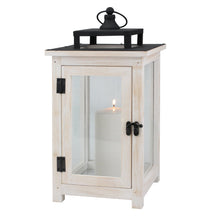 Load image into Gallery viewer, Nature4u Homes & Gardens Large Wood & Metal Lantern, White Nature4uhome