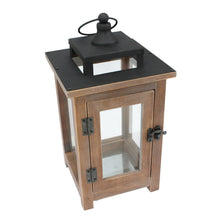Load image into Gallery viewer, Nature4u Homes & Gardens Medium Decorative Wood and Metal Lantern Candle Holder Nature4uhome