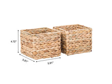 Load image into Gallery viewer, Nature4u Homes & Gardens Woven Natural Water Hyacinth Organizational Basket Set of 3 Nature4uhome