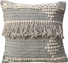 Load image into Gallery viewer, Nature4u Set of 2 Boho Throw Pillow Covers , 18 x 18 Inch Cotton Hand-Woven Decorative Pillows Covers Nature4uhome