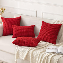 Load image into Gallery viewer, Pack of 2 Corduroy Decorative Throw Pillow Covers Soft Boho Striped Pillow Covers Nature4uhome