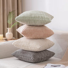 Load image into Gallery viewer, Pack of 2 Corduroy Decorative Throw Pillow Covers Soft Boho Striped Pillow Covers Nature4uhome