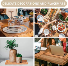 Load image into Gallery viewer, Rattan Placemats , Round Hand Woven Rattan Placemats for Dining Table 11.8in/30cm Set of 4 & 13 in set of 2 Nature4uhome