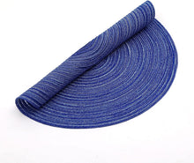 Load image into Gallery viewer, Round Braided Placemats Set Washable 15 inch Round Table Placemat Nature4uhome