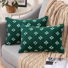 Load image into Gallery viewer, Set of 2 Decorative Throw Pillow Covers Rhombic Jacquard Pillowcase Soft Square Cushion Case Nature4uhome