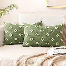 Load image into Gallery viewer, Set of 2 Decorative Throw Pillow Covers Rhombic Jacquard Pillowcase Soft Square Cushion Case Nature4uhome