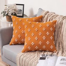 Load image into Gallery viewer, Set of 2 Decorative Throw Pillow Covers Rhombic Jacquard Pillowcase Soft Square Cushion Case Nature4uhome