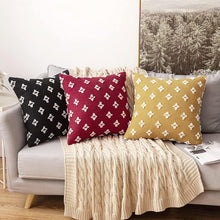 Load image into Gallery viewer, Set of 2 Decorative Throw Pillow Covers Rhombic Jacquard Pillowcase Soft Square Cushion Case Nature4uhome