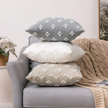 Load image into Gallery viewer, Set of 2 Decorative Throw Pillow Covers Rhombic Jacquard Pillowcase Soft Square Cushion Case Nature4uhome