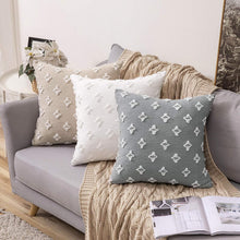 Load image into Gallery viewer, Set of 2 Decorative Throw Pillow Covers Rhombic Jacquard Pillowcase Soft Square Cushion Case Nature4uhome