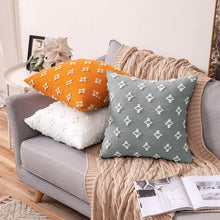 Load image into Gallery viewer, Set of 2 Decorative Throw Pillow Covers Rhombic Jacquard Pillowcase Soft Square Cushion Case Nature4uhome