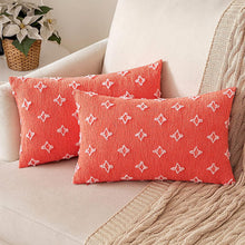 Load image into Gallery viewer, Set of 2 Decorative Throw Pillow Covers Rhombic Jacquard Pillowcase Soft Square Cushion Case Nature4uhome