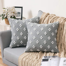 Load image into Gallery viewer, Set of 2 Decorative Throw Pillow Covers Rhombic Jacquard Pillowcase Soft Square Cushion Case Nature4uhome