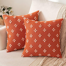 Load image into Gallery viewer, Set of 2 Decorative Throw Pillow Covers Rhombic Jacquard Pillowcase Soft Square Cushion Case Nature4uhome