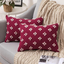 Load image into Gallery viewer, Set of 2 Decorative Throw Pillow Covers Rhombic Jacquard Pillowcase Soft Square Cushion Case Nature4uhome
