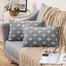 Load image into Gallery viewer, Set of 2 Decorative Throw Pillow Covers Rhombic Jacquard Pillowcase Soft Square Cushion Case Nature4uhome