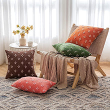 Load image into Gallery viewer, Set of 2 Decorative Throw Pillow Covers Rhombic Jacquard Pillowcase Soft Square Cushion Case Nature4uhome