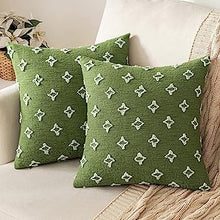 Load image into Gallery viewer, Set of 2 Decorative Throw Pillow Covers Rhombic Jacquard Pillowcase Soft Square Cushion Case Nature4uhome