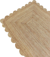 Load image into Gallery viewer, Weaving Village Scalloped Natural Jute Area Rug, 2'x3', Natural Nature4uhome