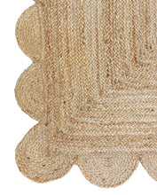 Load image into Gallery viewer, Weaving Village Scalloped Natural Jute Area Rug, 2'x3', Natural Nature4uhome