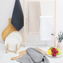 Load image into Gallery viewer, nature4uhome 100% Cotton Waffle Weave Kitchen Dish Cloths, Ultra Soft Absorbent Quick Drying Dish Towels, 12x12 Inches, 6-Pack, Dark Grey Nature4uhome