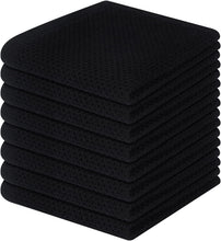 Load image into Gallery viewer, nature4uhome 100% Cotton Waffle Weave Kitchen Dish Cloths, Ultra Soft Absorbent Quick Drying Dish Towels, 12x12 Inches, 6-Pack, Dark Grey Nature4uhome