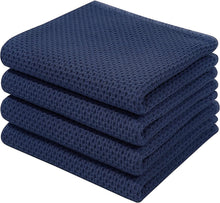 Load image into Gallery viewer, nature4uhome 100% Cotton Waffle Weave Kitchen Dish Cloths, Ultra Soft Absorbent Quick Drying Dish Towels, 12x12 Inches, 6-Pack, Dark Grey Nature4uhome