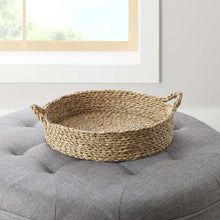 Load image into Gallery viewer, Better Homes &amp; Gardens 16&quot; Round Natural Colored Water Hyacinth Woven Tray Nature4uhome
